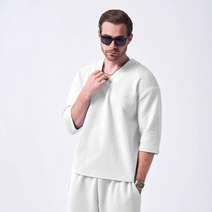 Herren Lässiges Oversized T-Shirt Echoarchiv