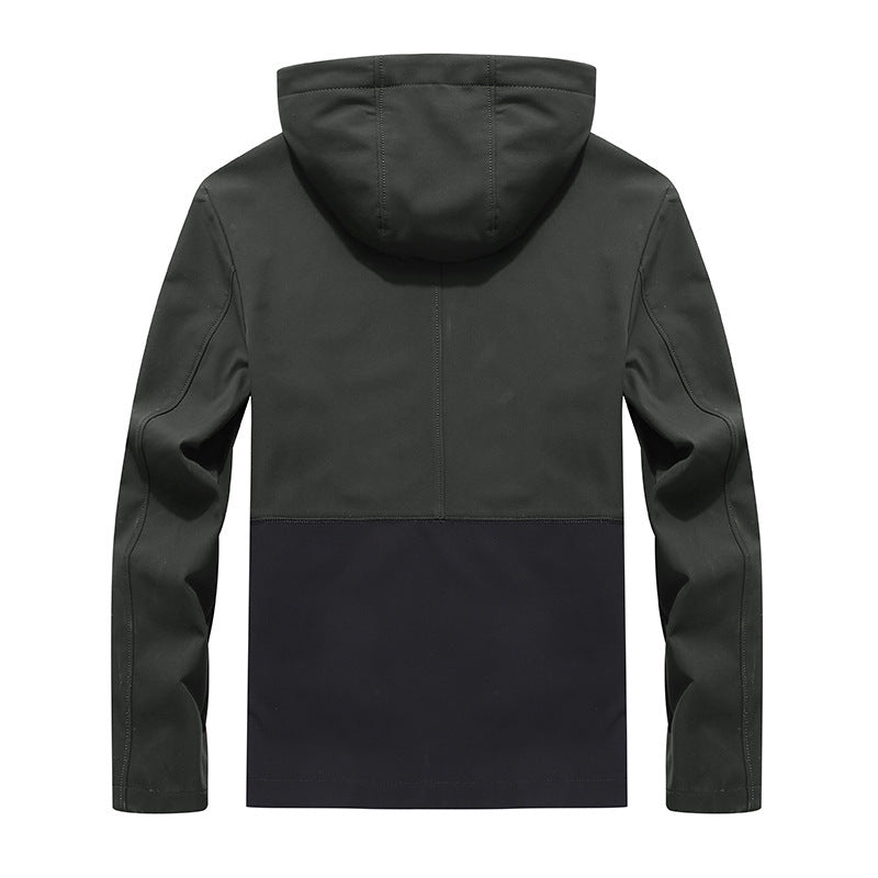 Herren leichte Softshell-Hybridjacke mit Kapuze wind- und wasserabweisend – Taviero