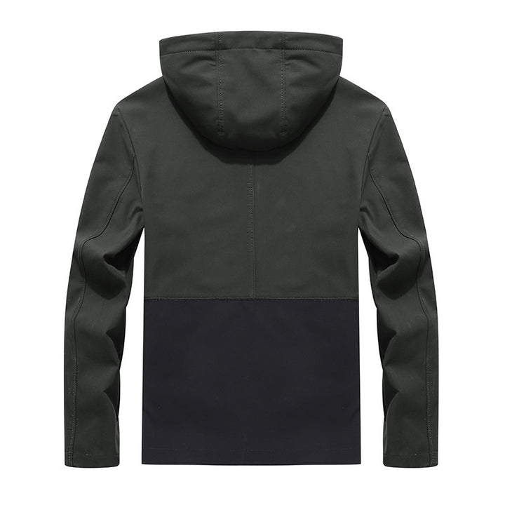 Herren leichte Softshell-Hybridjacke mit Kapuze wind- und wasserabweisend – Taviero