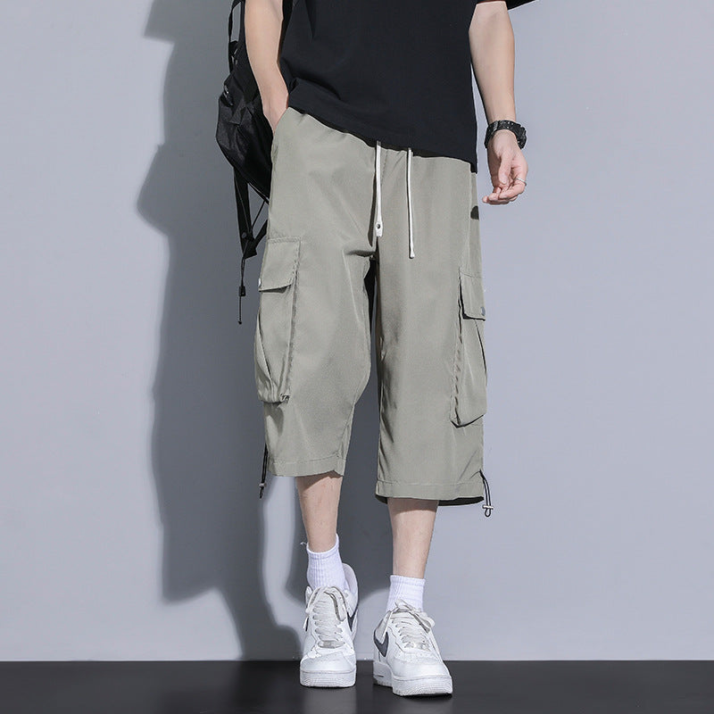 Herren praktische Cargo-Shorts mit mehreren Taschen und verstellbarem Bund Echoarchiv