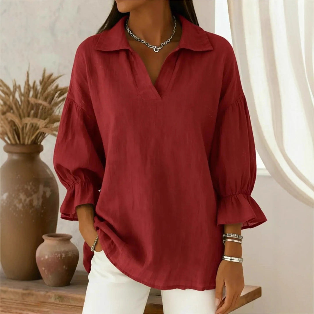 Damen Lässige und elegante Bluse mit weiten Ärmeln Echo Archiv
