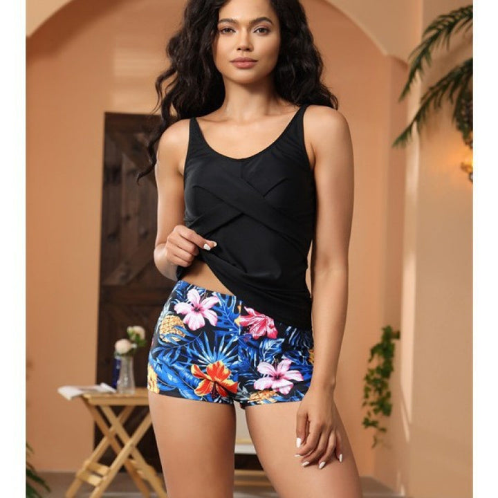 Damen High-Waist Bikini-Set mit modischem Oberteil und verstellbarem Bund Echo Archiv