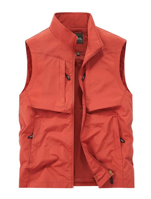 Herren Utility-Outdoorweste mit Mesh-Futter, durchgehendem Reißverschluss und Multifachtaschen Echo Archiv