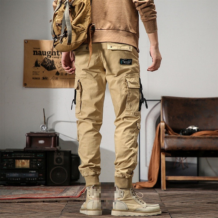 Herren Cargo-Jogginghose mit Multifunktions‑Taschen, verstellbaren Riemen & gerippten Bündchen Echoarchiv