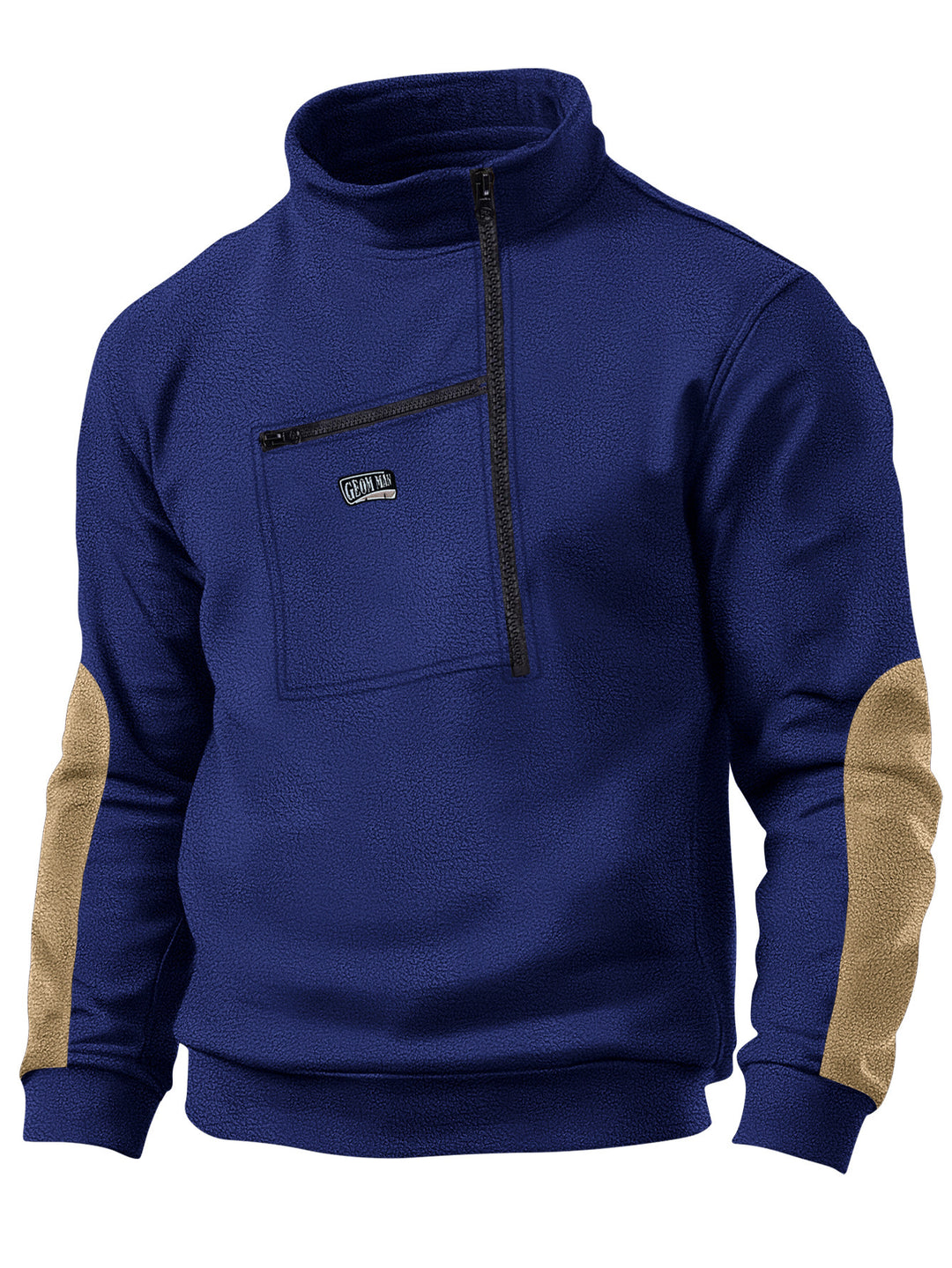 Herren kuscheliger Fleece-Pullover mit praktischem Reißverschluss Echoarchiv