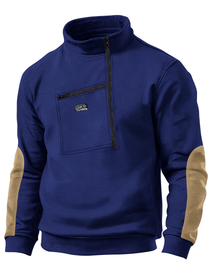Herren kuscheliger Fleece-Pullover mit praktischem Reißverschluss Echoarchiv