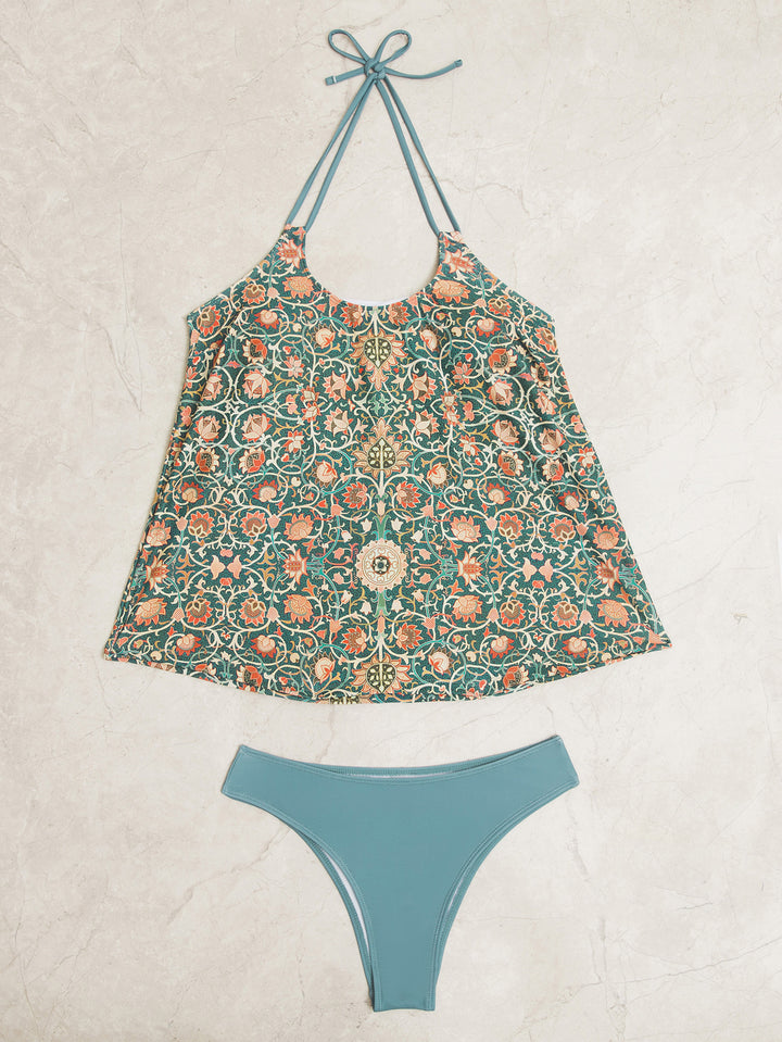 Damen Tankini-Set mit modischem Muster und lässigem Schnitt Echo Archiv