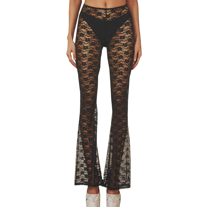 Damen Spitzenleggings mit weitem Bein und hohem Bund Echo Archiv