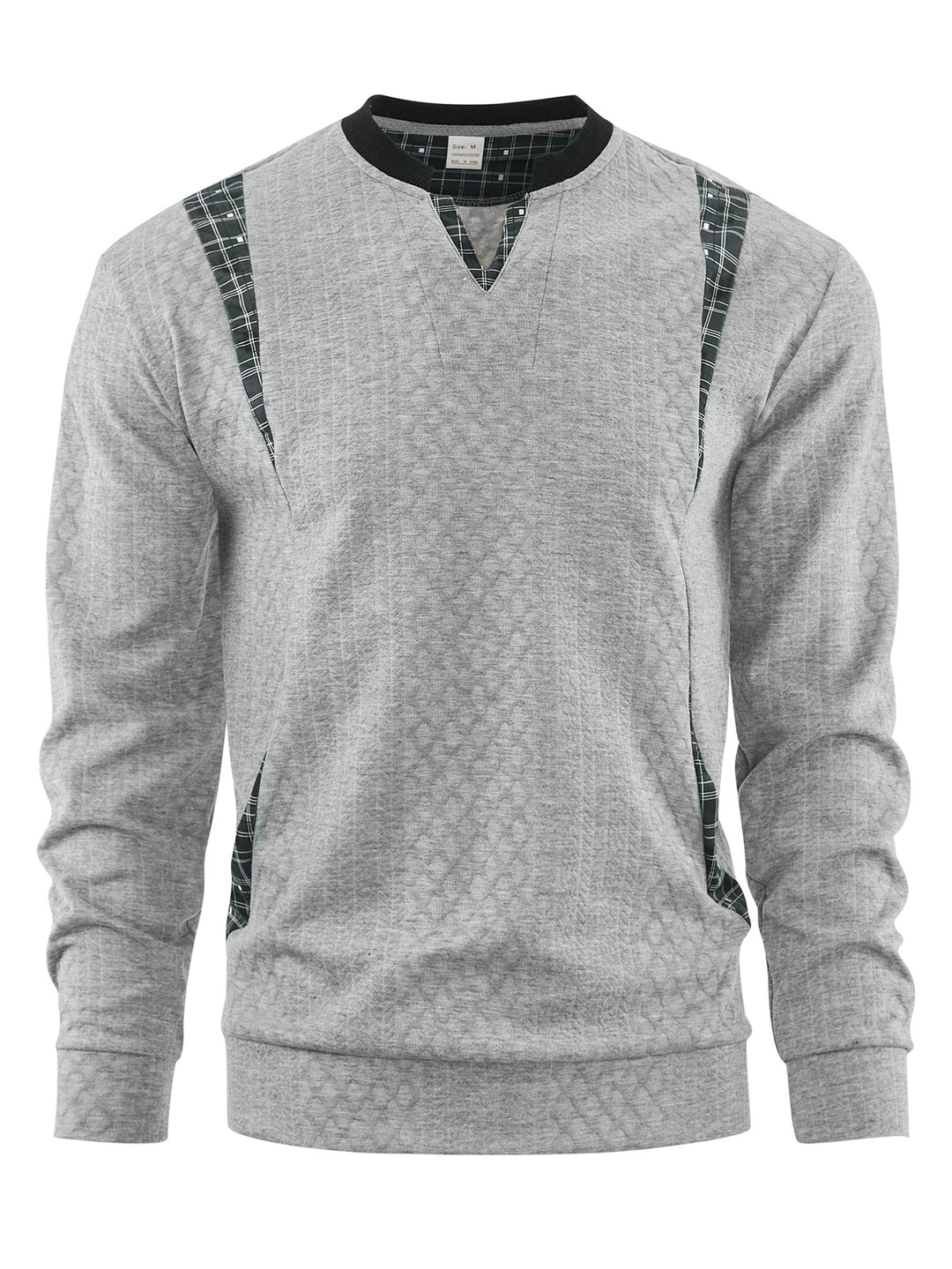 Herren Strickpullover mit modischen Karoelementen Echoarchiv