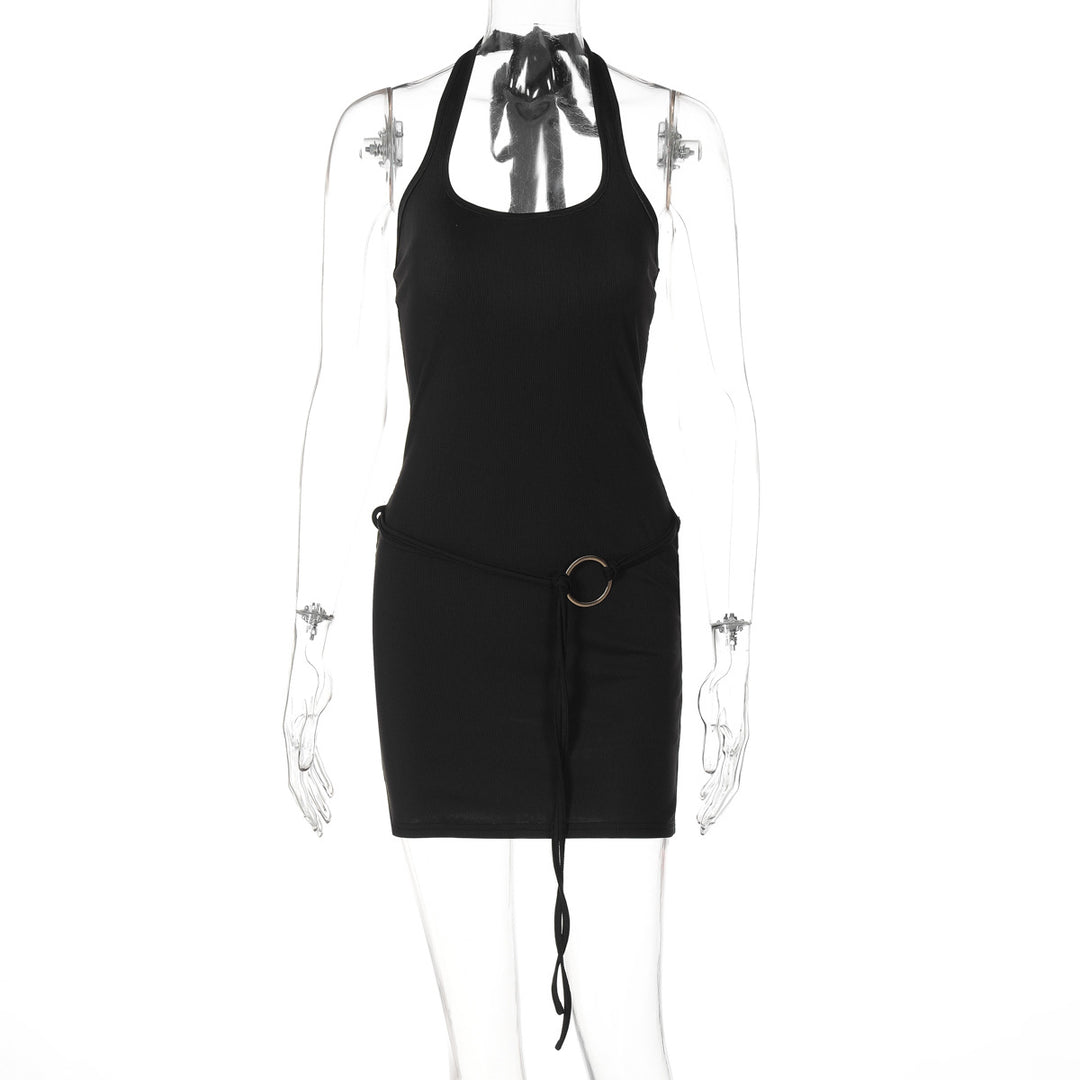 Damen Mini-Kleid mit verstellbarem Bund und lässigem Rückenausschnitt Echo Archiv