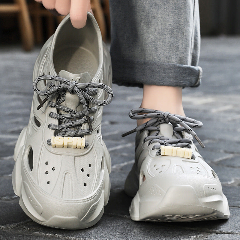 Herren nan futuristischer atmungsaktiver Cut-Out Plateau-Sneaker mit stoßdämpfender EVA-Sohle und Schnellverschluss Echo Archiv