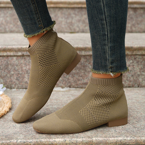 Damen nan gestrickte Sock-Boots mit elastischem Schaft, gepolsterter Innensohle und rutschfester Leichtsohle Echo Archiv