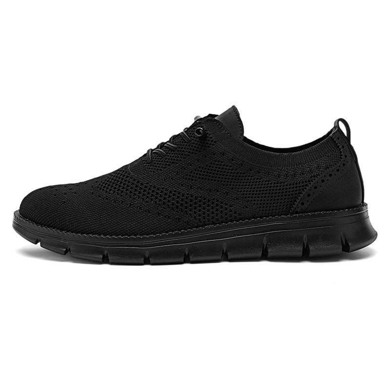 Herren nan gestrickter Business-Casual Schnürer mit Wingtip-Zierlochung und flexibler EVA-Sohle Echo Archiv