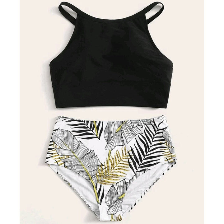 Damen Bikini-Set mit hoch geschnittenem Höschen und sportlichem Oberteil Echo Archiv
