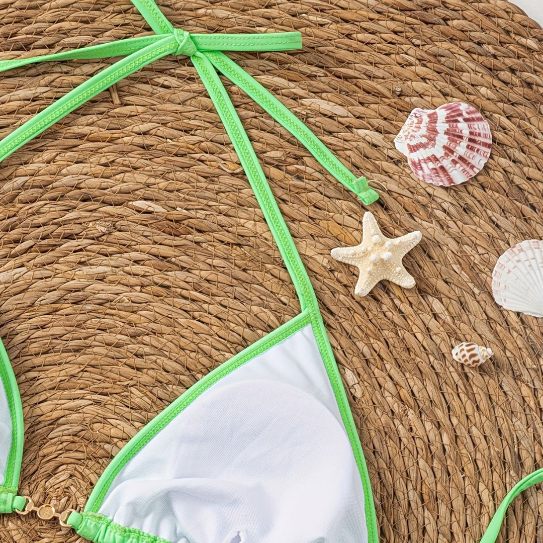 Damen Triangel-Bikini mit eleganten Perlendetails Echo Archiv