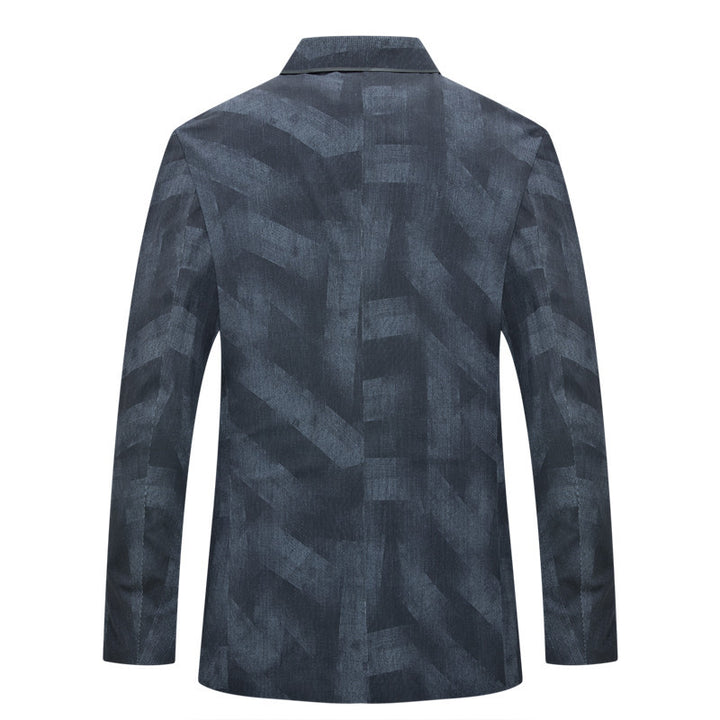 Herren Slim-Fit Einreihiges Sakko mit dezentem Jacquard-Logoallover und ungefütterter Konstruktion Echo Archiv