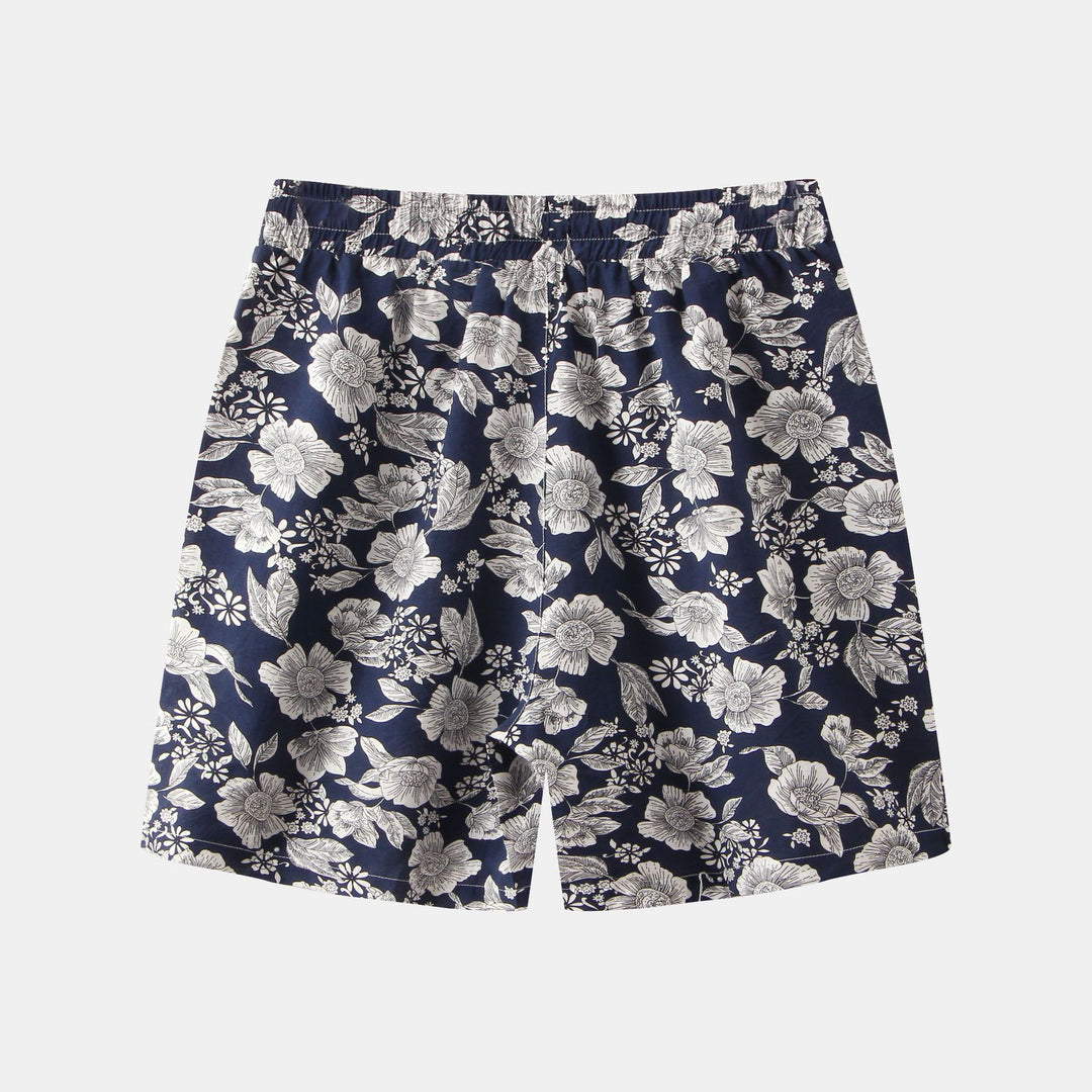 Herren Badeshorts mit floralem Motiven und elastischem Bund Echoarchiv