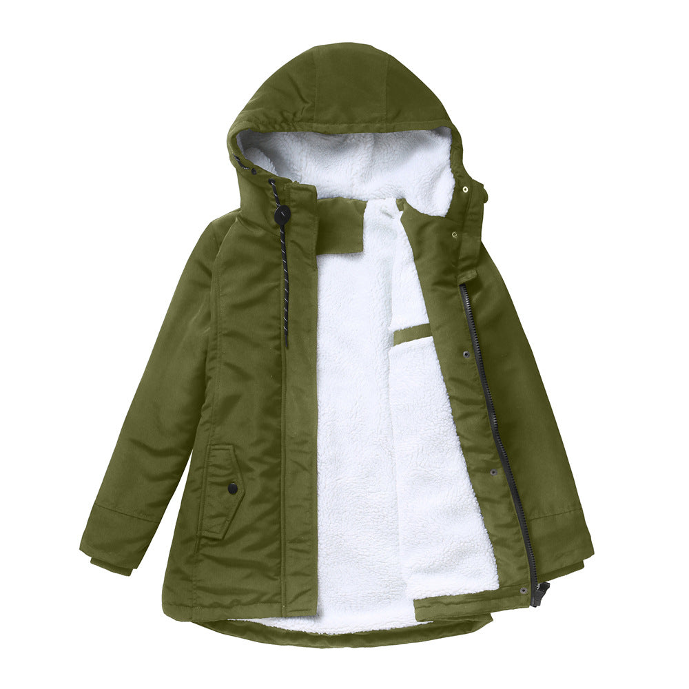 Damen nan gefütterte Winterparka mit Teddyfleece Innenfutter und Kapuze Echo Archiv