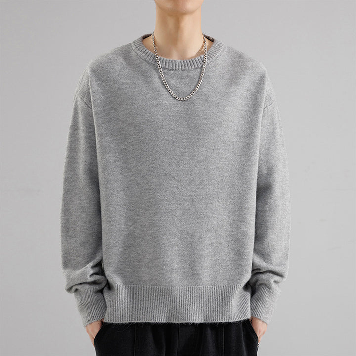 Herren Oversize Rundhalspullover aus weichem Feinstrick Echo Archiv