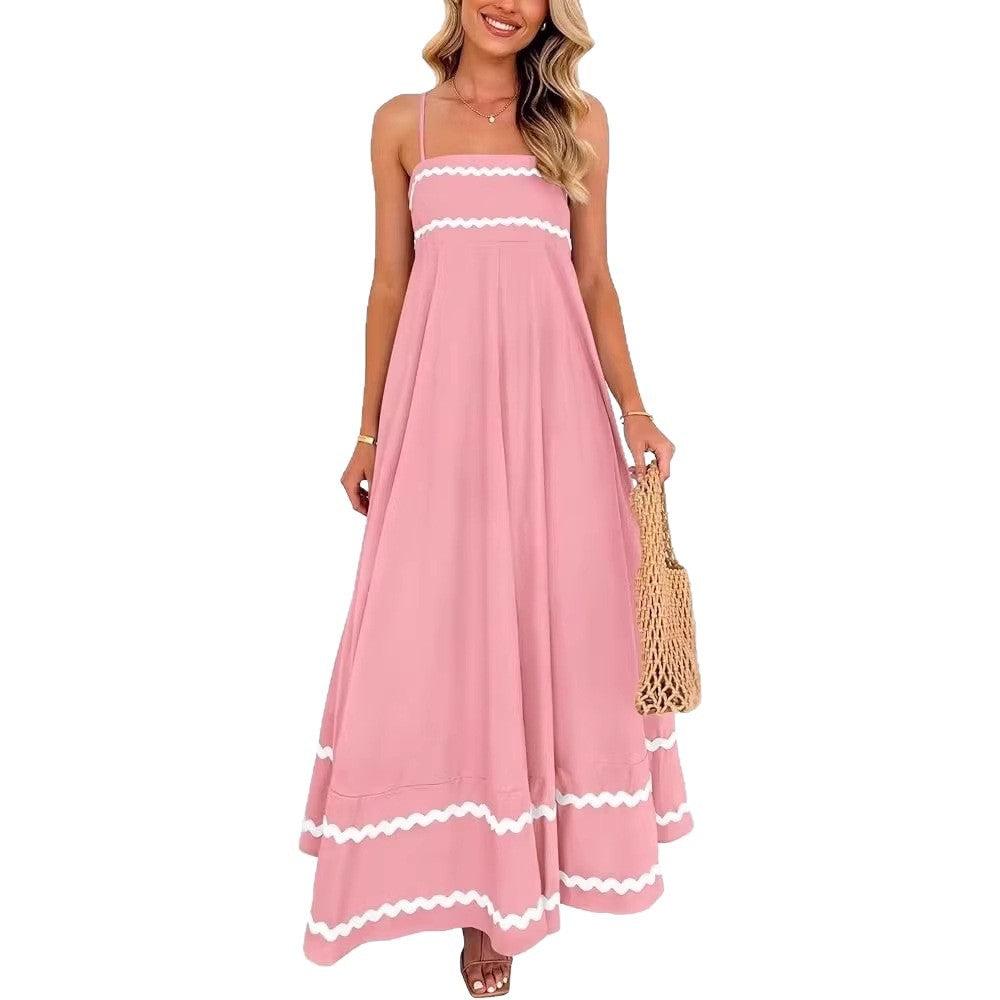 Damen Maxikleid mit eleganten Zierhörnchen und verstellbaren Trägern Echo Archiv