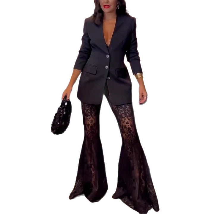 Damen Elegante Blumenmuster-Langhose im Vintage-Stil Echo Archiv