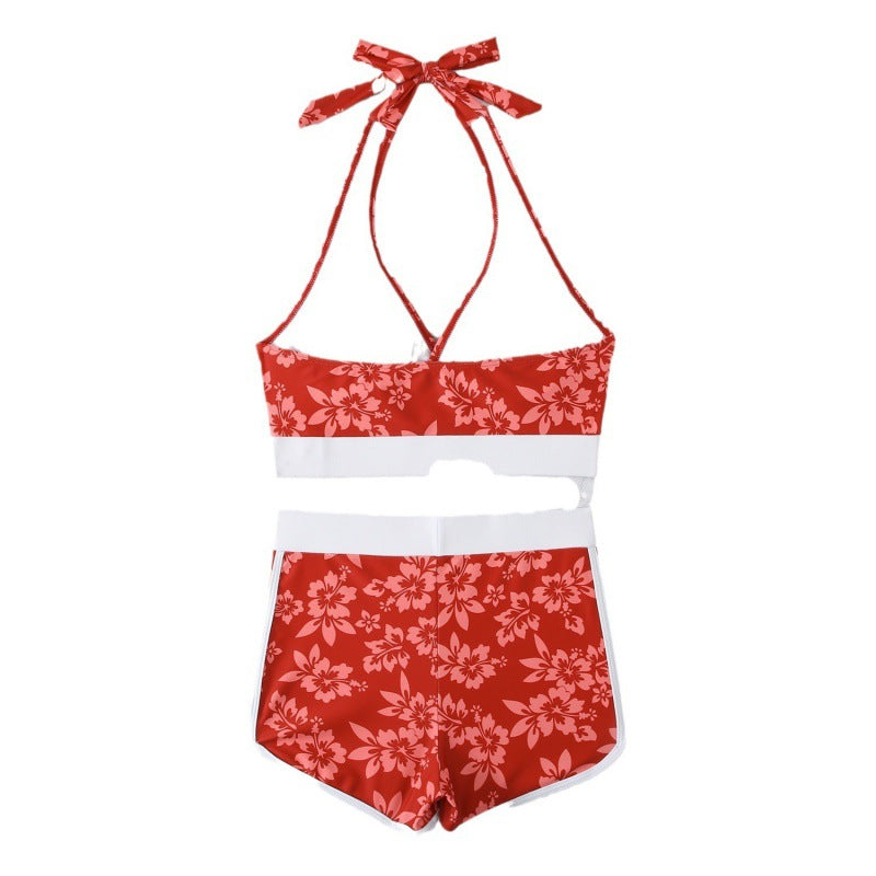 Damen Schwimmanzug mit modischen Blumenmustern Echo Archiv