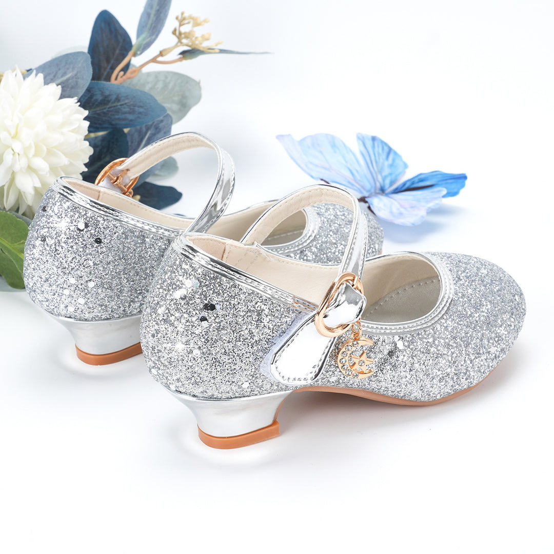 Mädchen Glitzernde Ballerinas mit verstellbarem Riemen und Schmuckdetails Echo Archiv