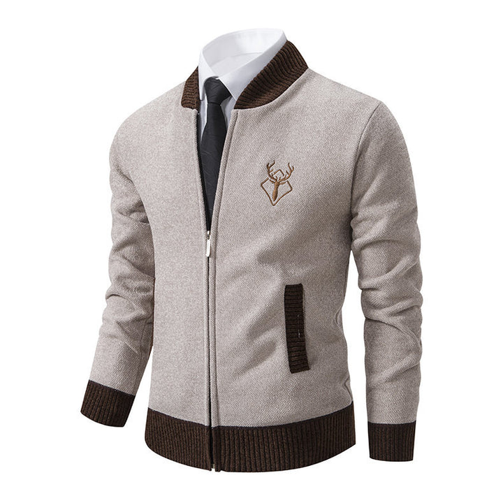 Herren sportive Strickjacke mit Reißverschluss und stilvollem Detail Echoarchiv