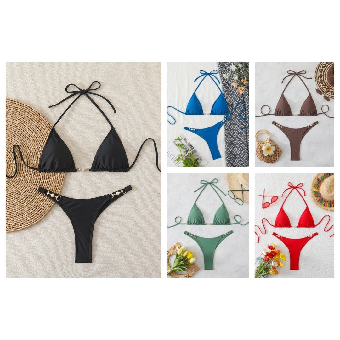 Damen Triangel-Bikini mit eleganten Verzierungen Echo Archiv