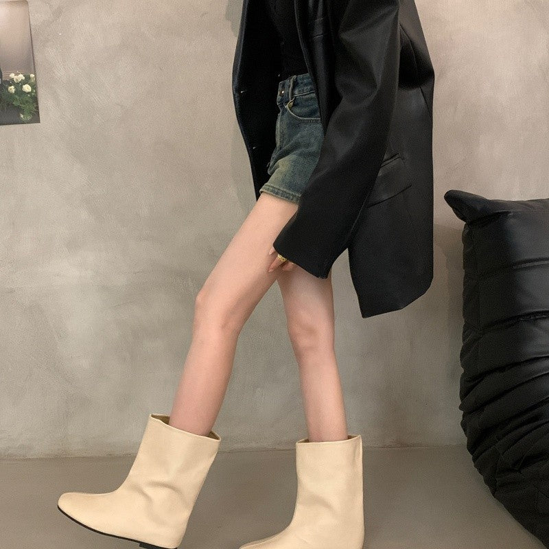 Damen Modische Stiefel ohne Schnürung Echo Archiv