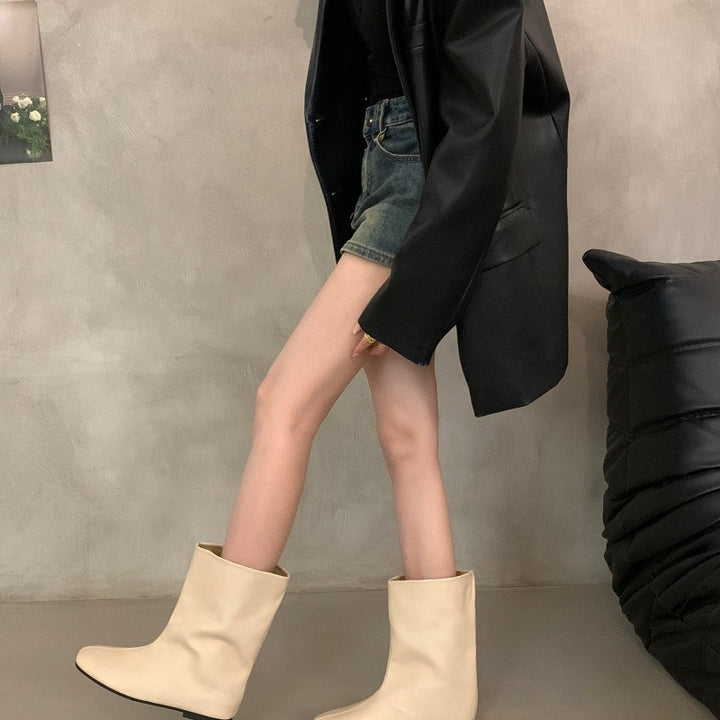 Damen Modische Stiefel ohne Schnürung Echo Archiv