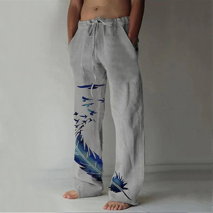 Damen Bequeme Sommerhose mit einzigartigem Federdesign Echoarchiv