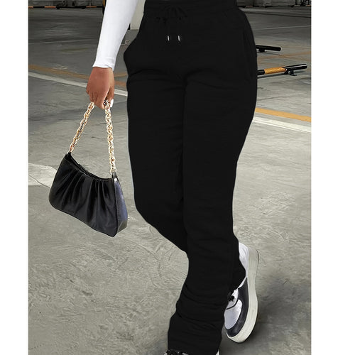 Damen nan figurbetonte Highwaist-Stretch-Sweathose mit gerafften Knöchelabschlüssen und Eingrifftaschen Echo Archiv