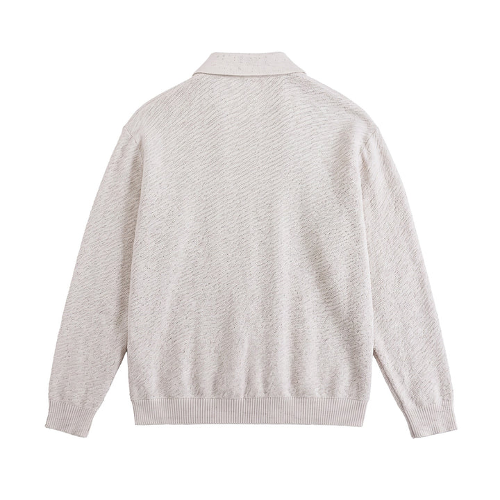 Herren Strick-Poloshirt mit strukturiertem Garn und relaxed Fit Echoarchiv