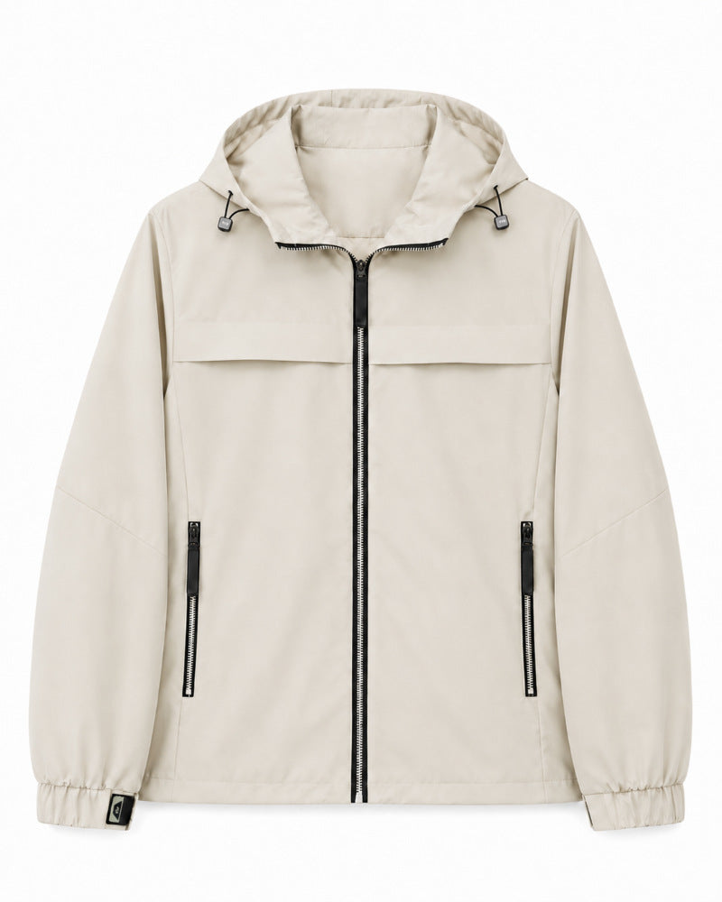 Herren Leichte Übergangsjacke mit verstellbarer Kapuze Echo Archiv