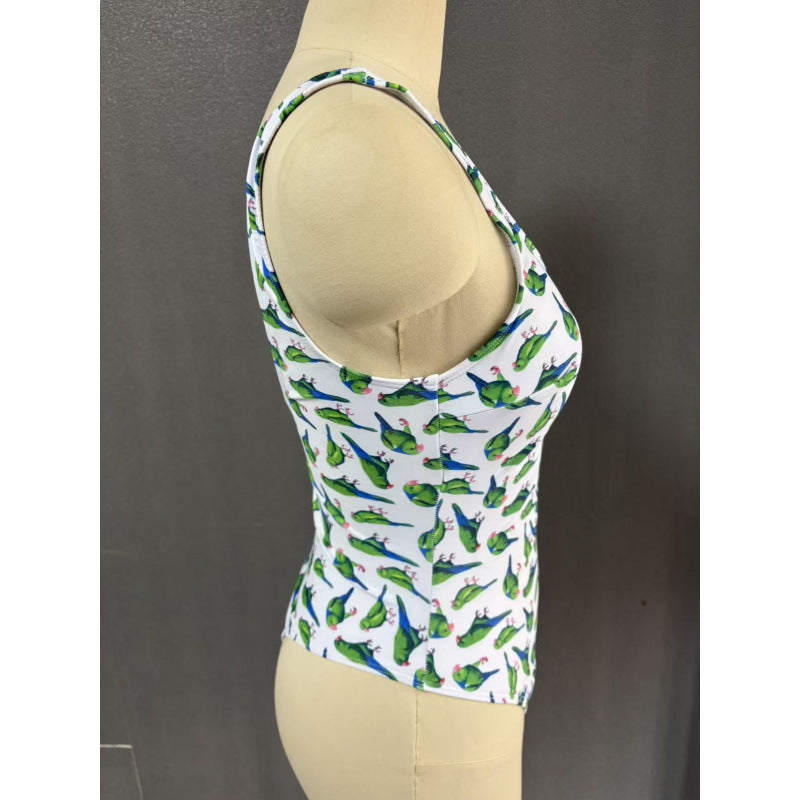 Damen Einteiler Badeanzug mit floralem Design und rutschfestem Schnitt Echo Archiv