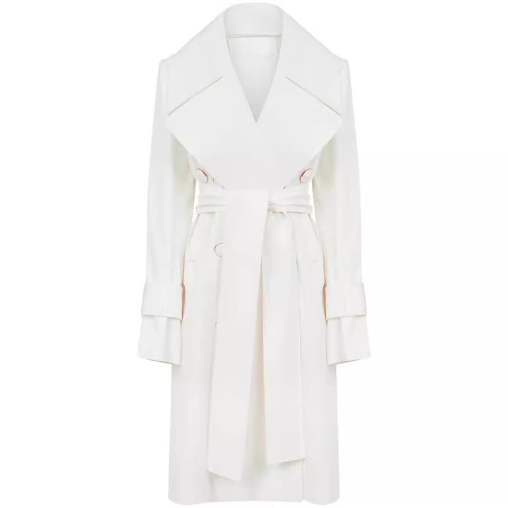 Damen Trenchcoat mit weitem Revers und Taillengürtel Echoarchiv