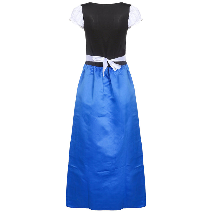 Damen nan traditionelles Dirndlkleid mit geschnürtem Mieder und langer Trachtenschürze Echo Archiv