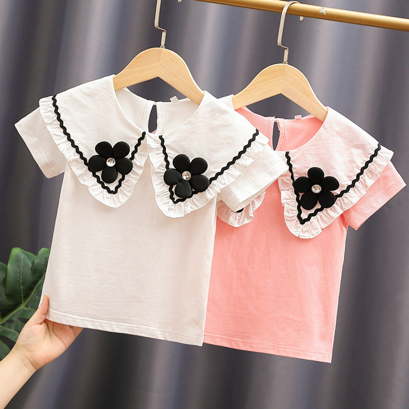 Damen elegante und verspielte Bluse mit Volantkragen Echo Archiv