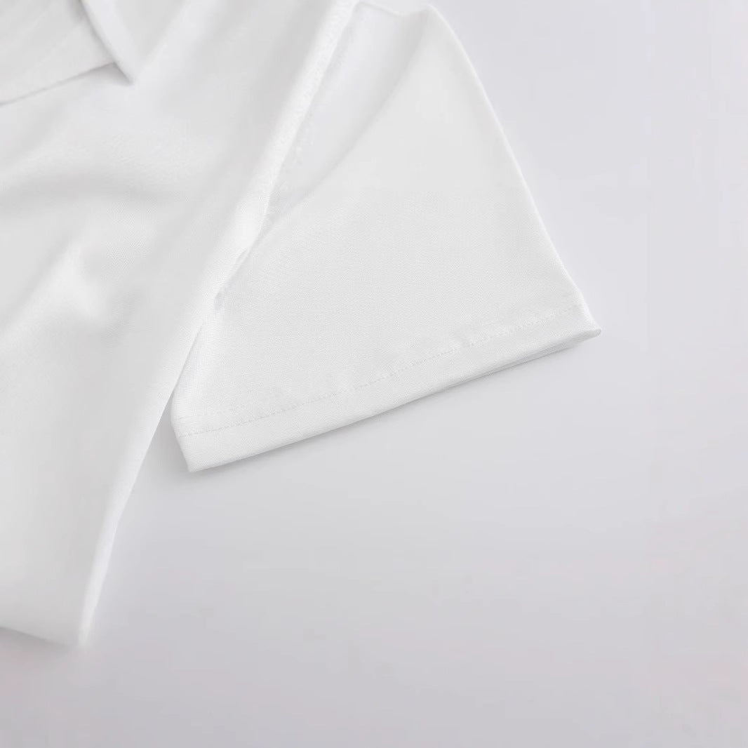 Damen Crop-Top mit kreativem Finanzmotiv und figurbetontem Schnitt Echo Archiv