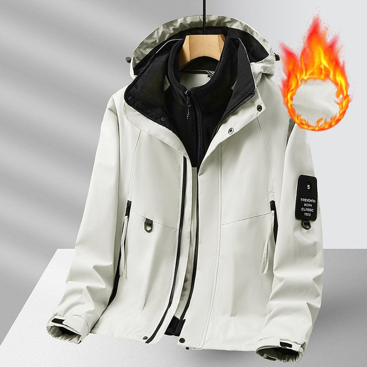 Herren Fleecejacke mit hohem Kragen Echo Archiv