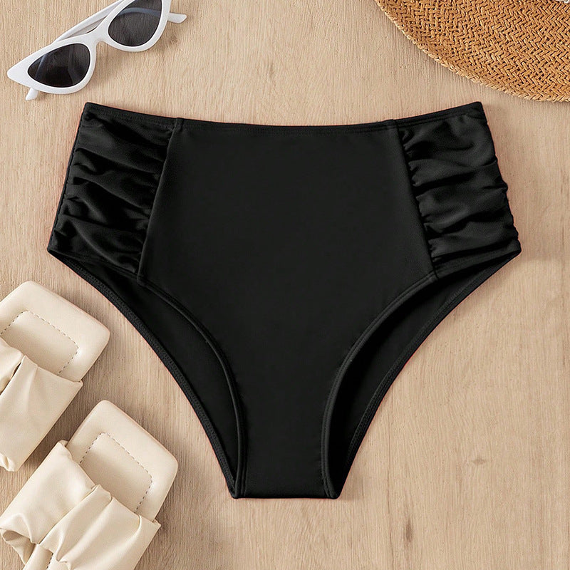 Damen Hochtaillierte Bikinihose mit Rüschendetails Echo Archiv