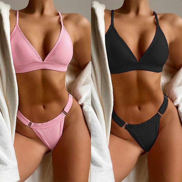 Damen Triangel-Bikini mit elastischen Trägern und verstellbarem Hosenbund Echo Archiv