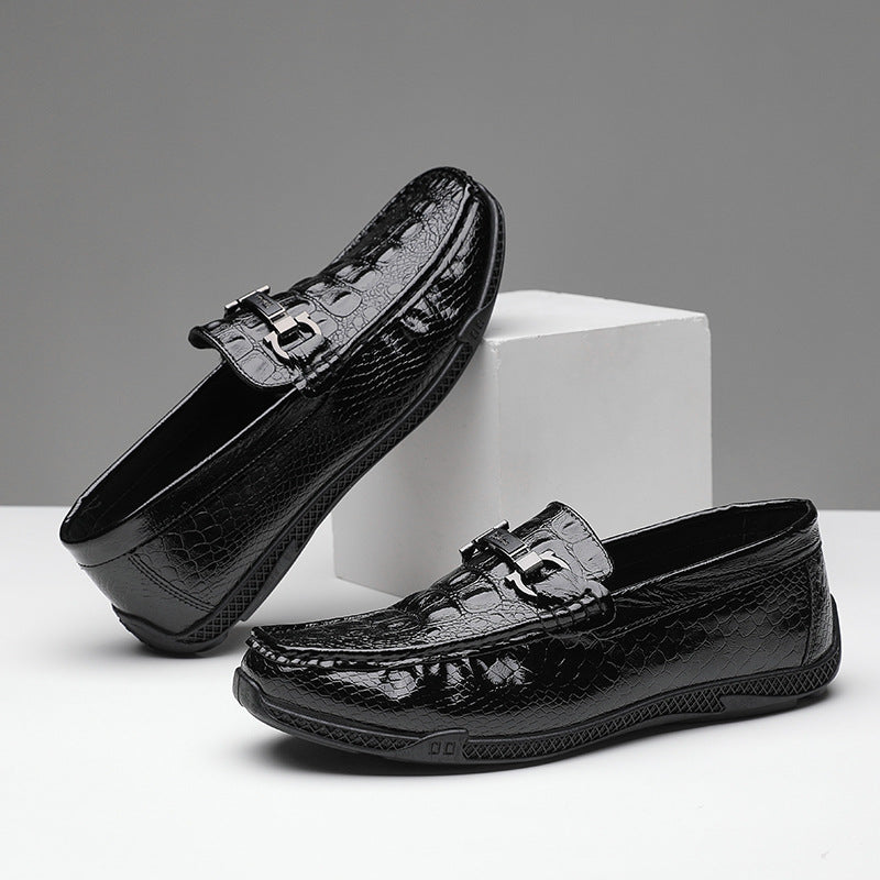 Herren Elegante Mokassins mit Schnalle Echo Archiv