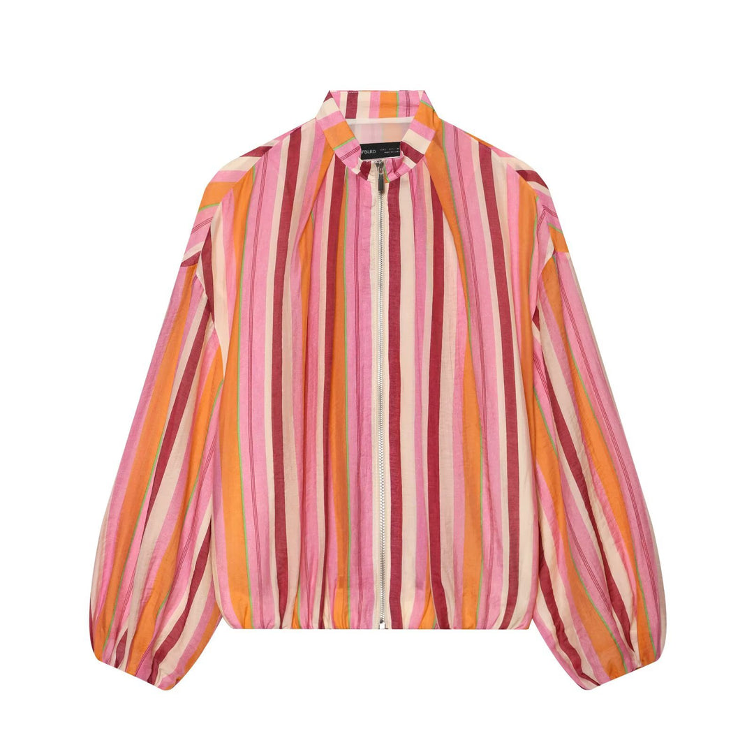 Damen leichte transparente Oversize-Blousonjacke mit Ballonärmeln Echo Archiv