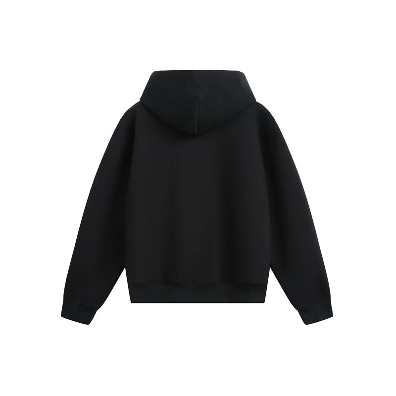 Unisex Kapuzenpullover im Oversize-Schnitt mit verschwommenem Figur-Grafikprint Echoarchiv