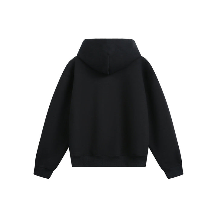 Unisex Kapuzenpullover im Oversize-Schnitt mit verschwommenem Figur-Grafikprint Echoarchiv