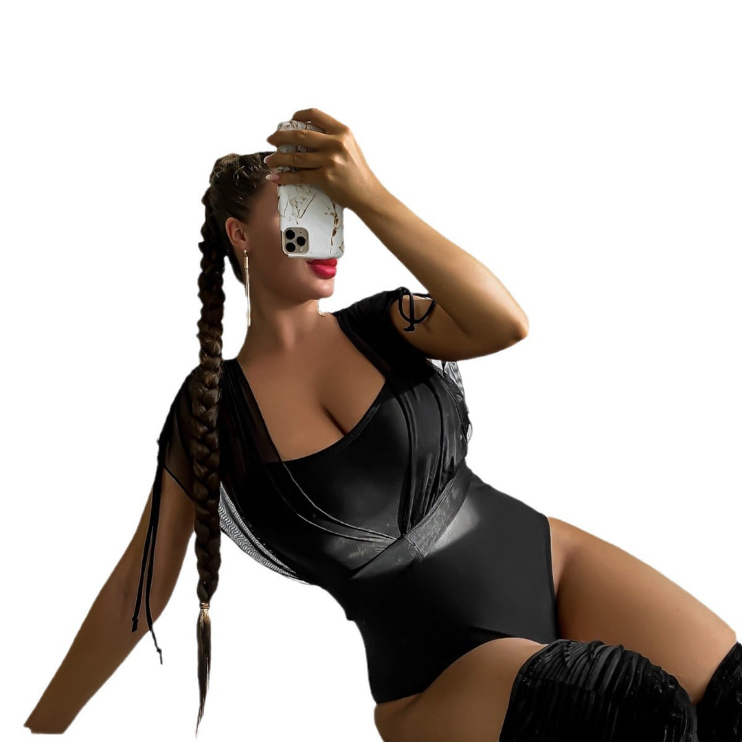 Damen Badeanzug mit elegantem Transparentshirt Echo Archiv