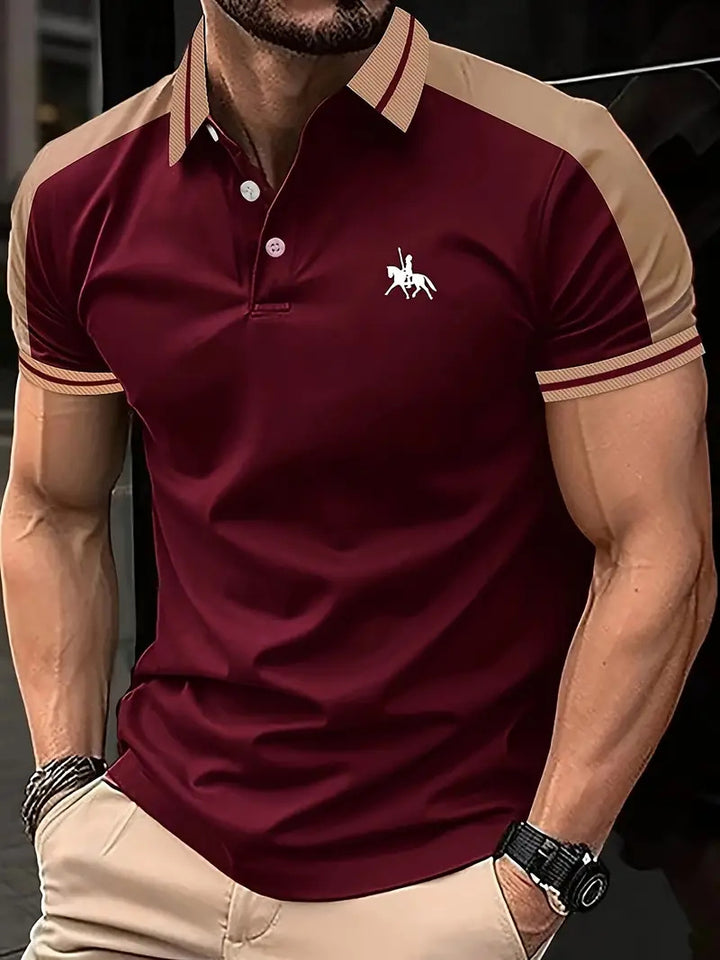 Herren sportliches Polohemd mit modernen Akzenten Echoarchiv