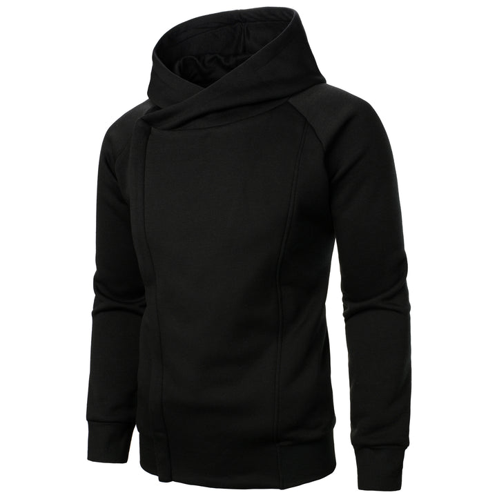 Herren modischer Hoodie mit asymmetrischem Kragen und bequemen Taschen Echoarchiv